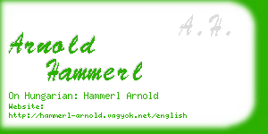 arnold hammerl business card